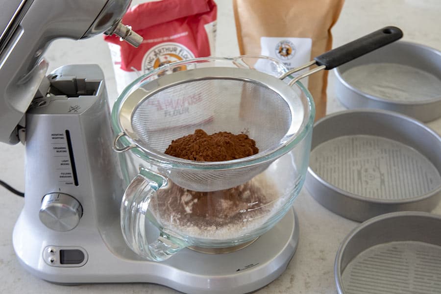 It's important to sift cocoa before adding it to the other ingredients. 