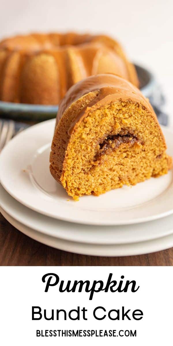 This Pumpkin Bundt Cake is perfect for fall. It's a moist, tender bundt cake with a brown sugar streusel filling that's easy to make! via @barbarabakes