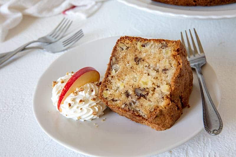 Apple Pecan Pound Cake loaded with apples, pecans and coconut. A perfect cake for fall.