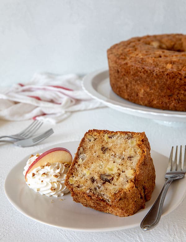 This&nbsp;Apple Pecan Pound Cake is loaded with apples, pecans and coconut. It's moist and tender and full of flavor. A perfect cake for fall.