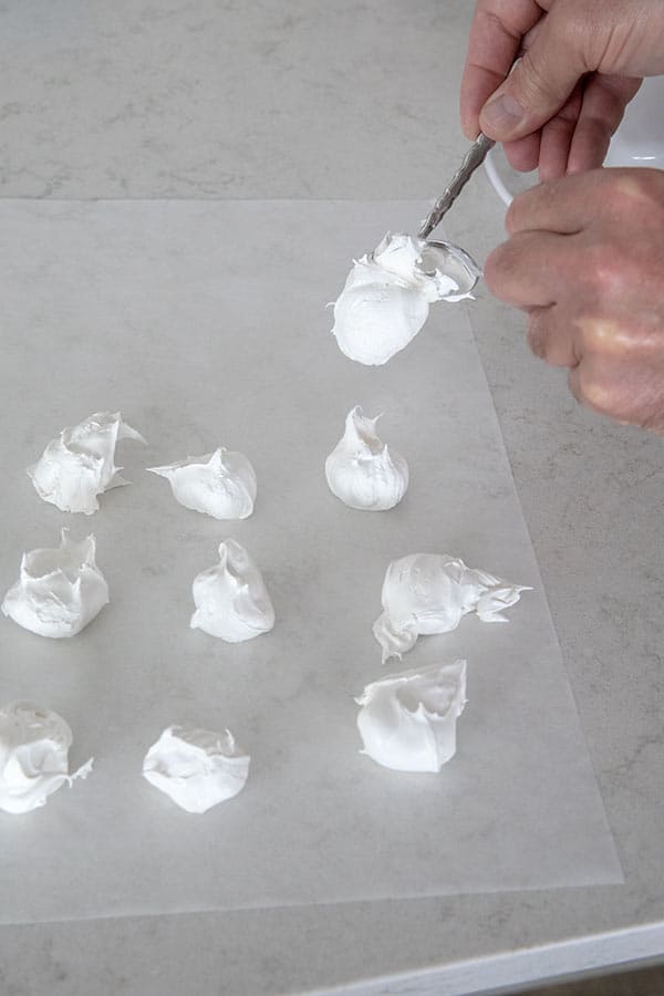 Putting Divinity Candy on Parchment Paper