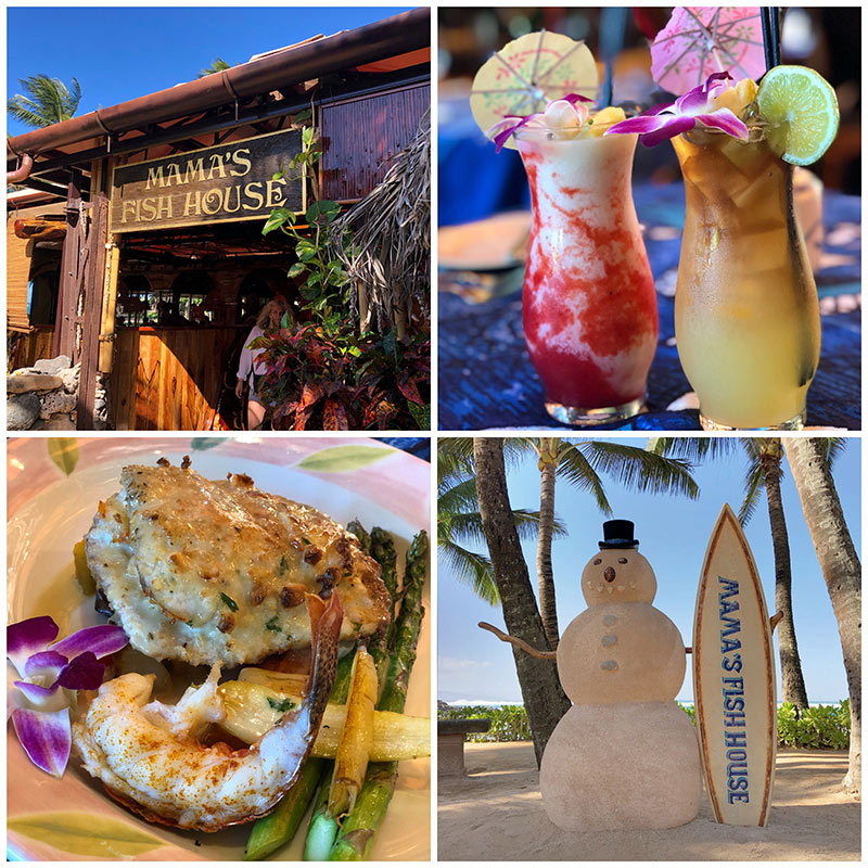 collage of photos from Mama\'s Fish House
