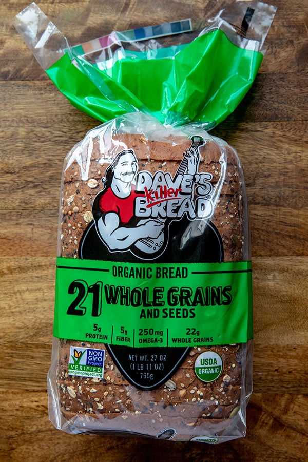 A bagged loaf of Dave's Killer Bread