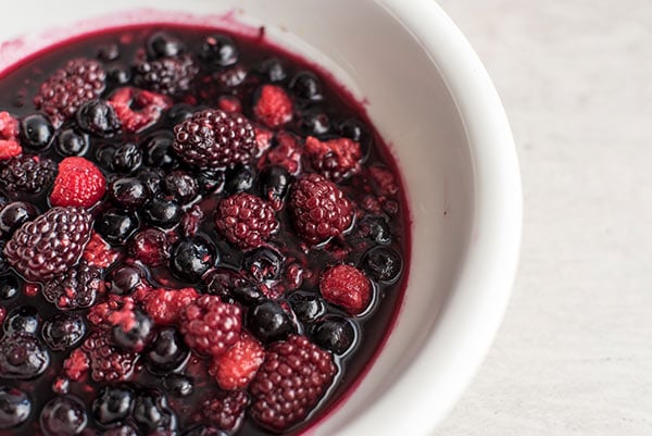 Triple Berry Compote in a bowl