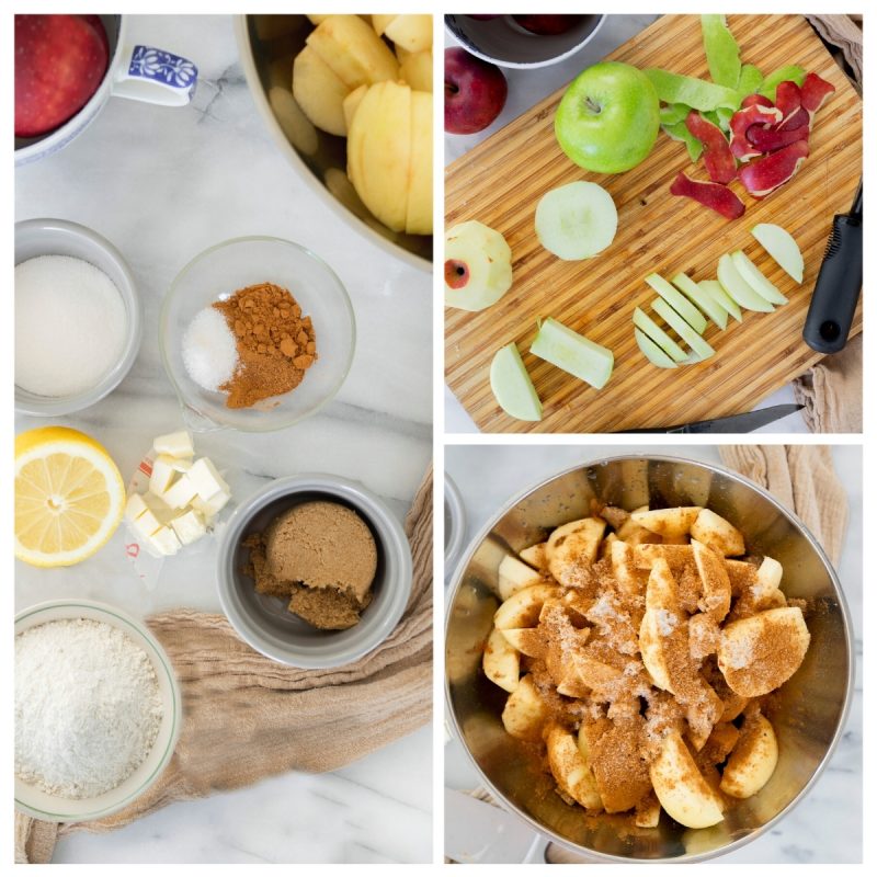 ingredients for homemade apple pie filling