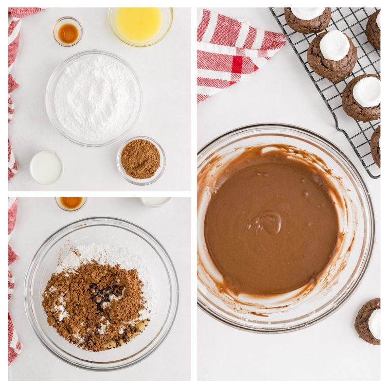 baking steps for chocoalte marshmallow cookies