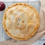apple pie with golden crust