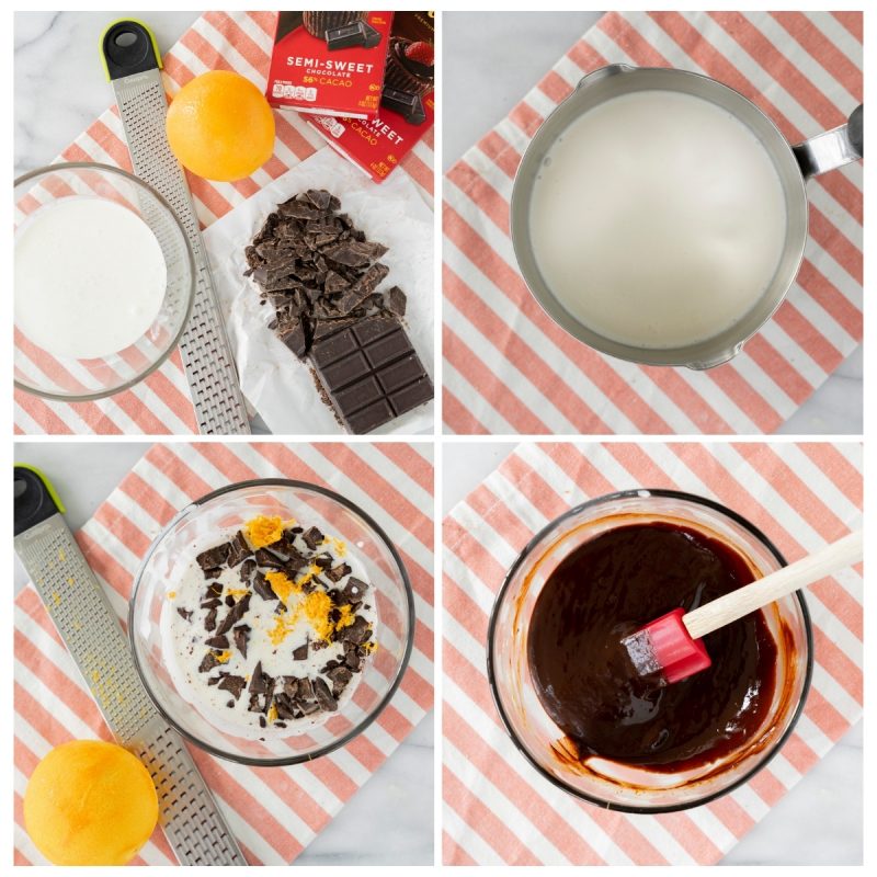 ingredients for homemade chocolate ganache