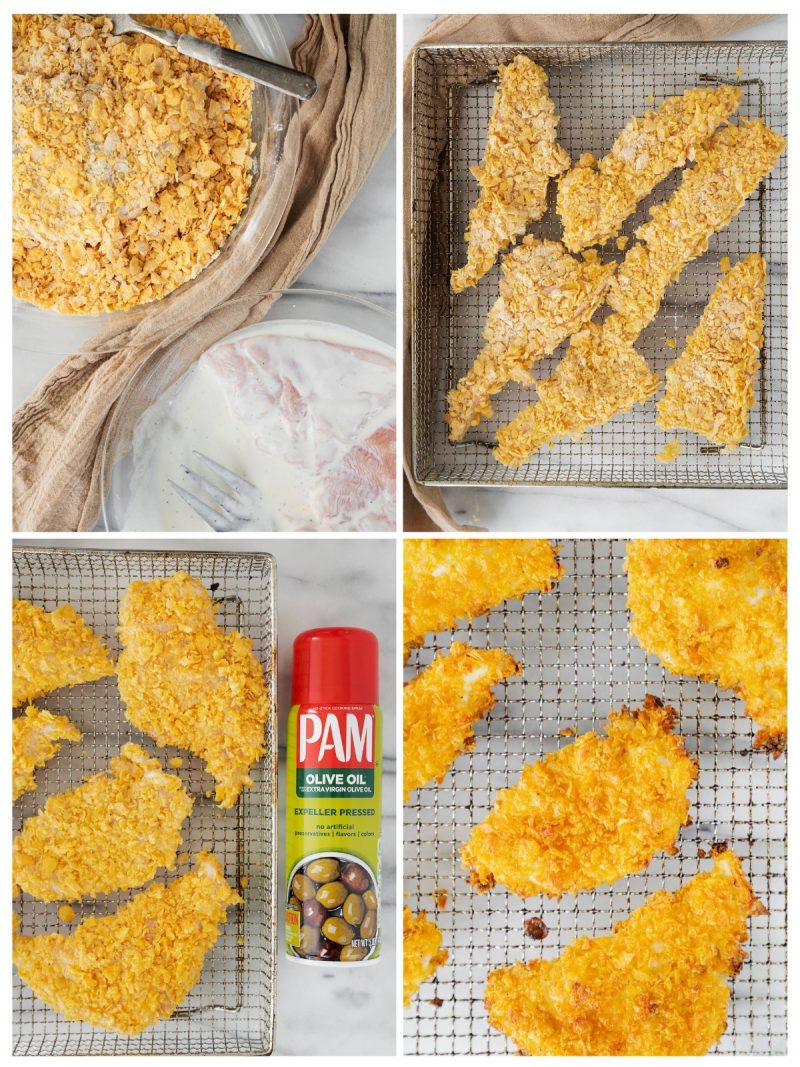 steps to bread and fry chicken tenders