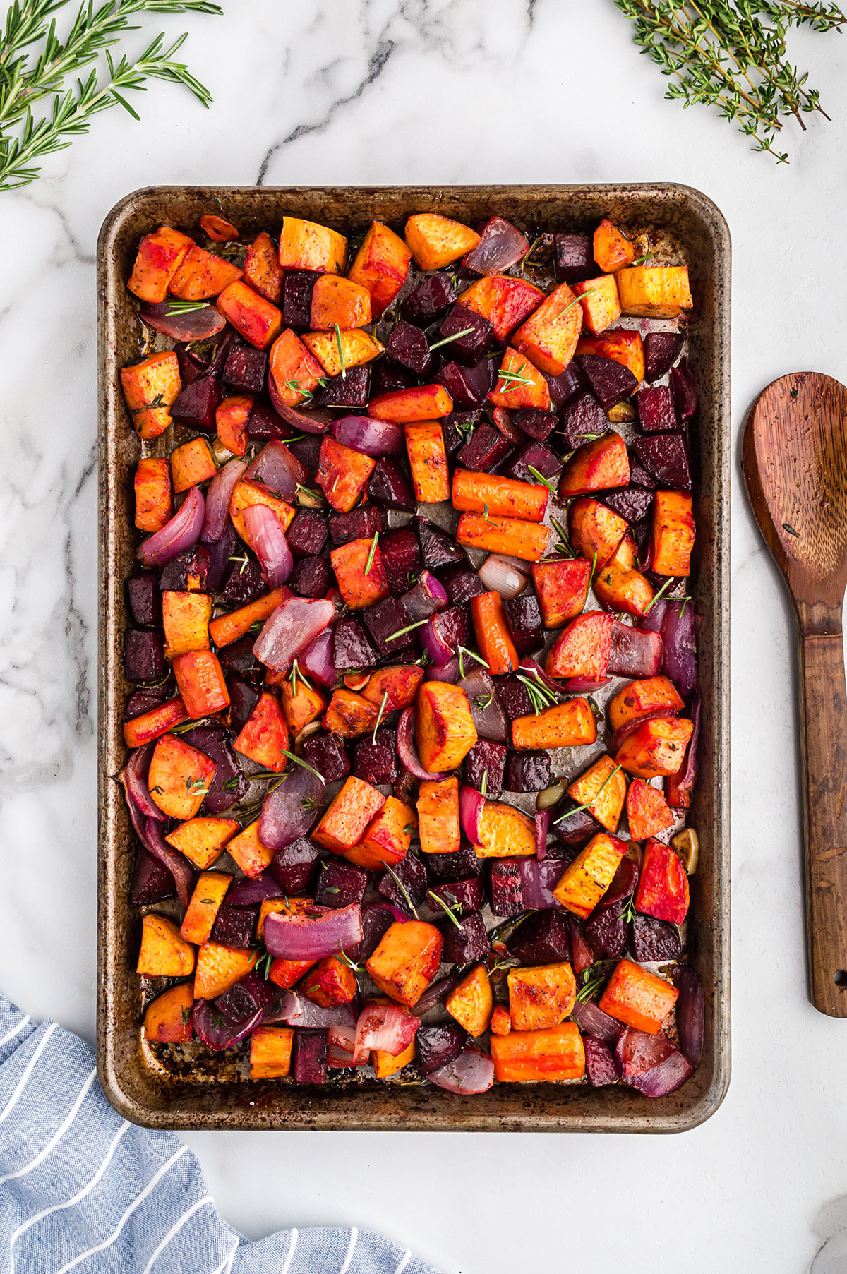 cooked roasted root vegetables