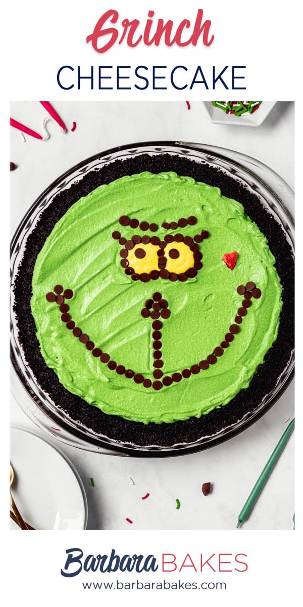pinterest button for green cheesecake