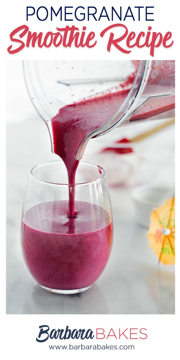 pinterest button for pomegranate smoothie