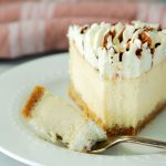 slice of vanilla bean cheesecake