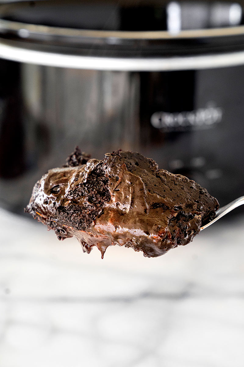 scoop of chocolate pudding cake 
