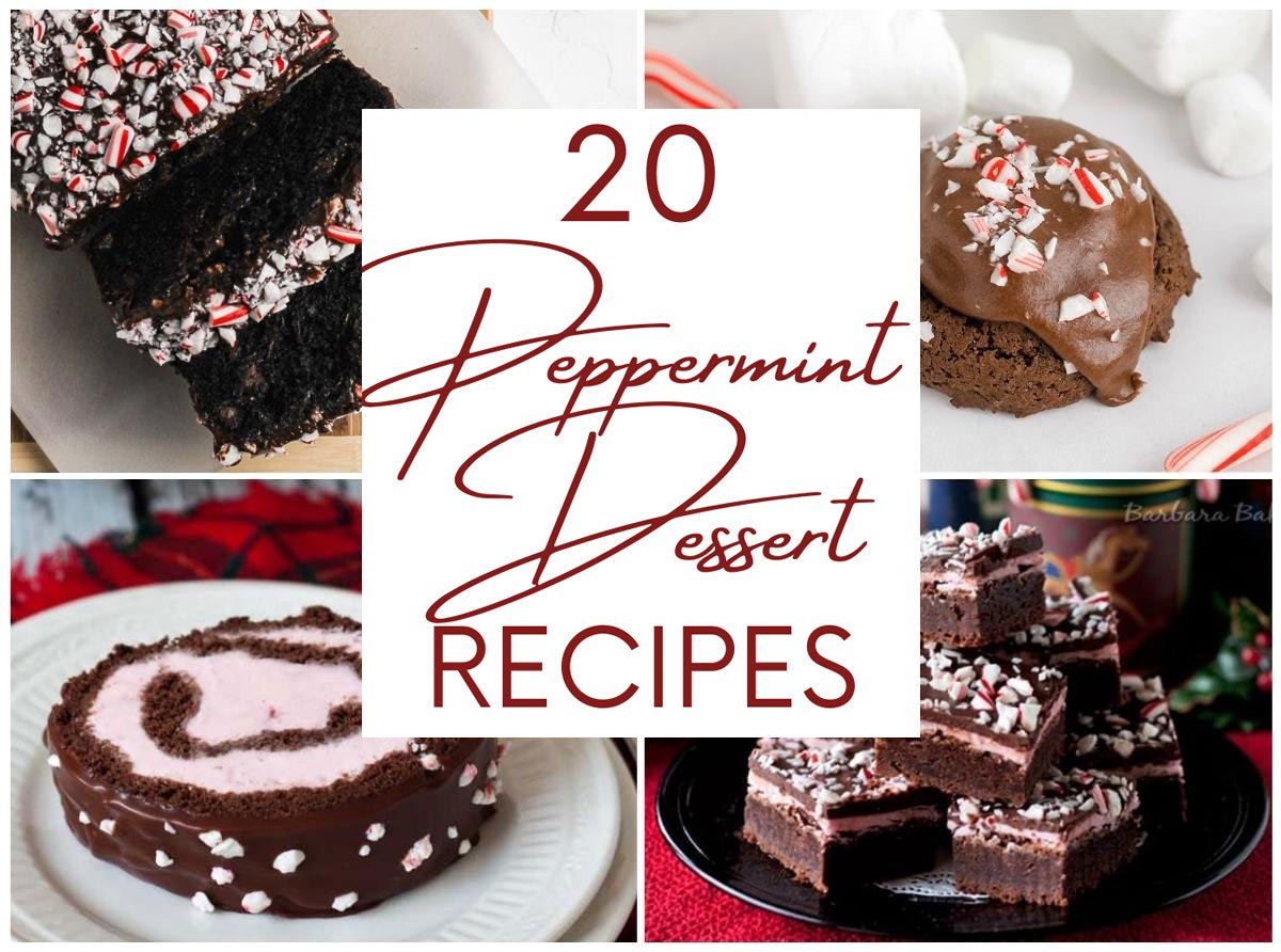Peppermint Dessert Recipes Collage