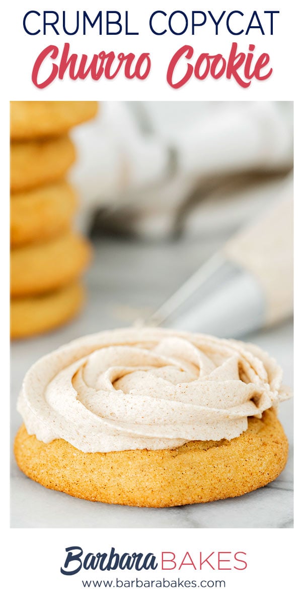 pinterest button for churro cookies