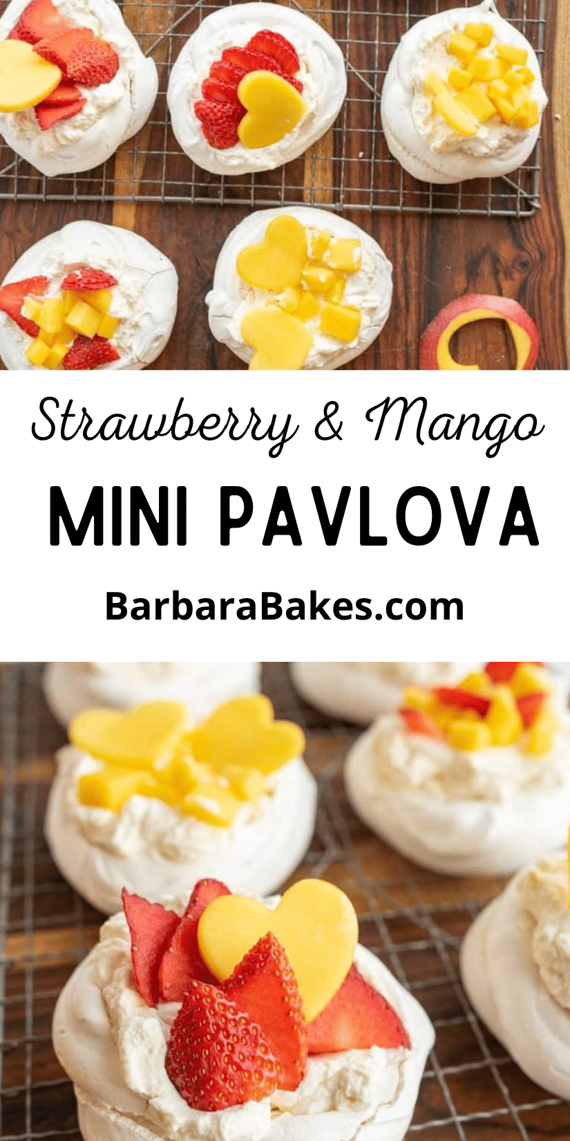 Mini Pavlova is an individual serving dessert that is beautiful, dainty and way easier to make than you think! via @barbarabakes