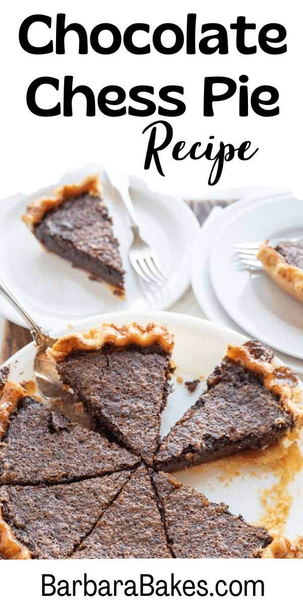 Chocolate chess pie, a classic Southern dessert, is the perfect combination of simplicity and deliciousness. via @barbarabakes