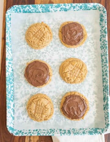 Nutella Topped Peanut Butter Cookies - Barbara Bakes™
