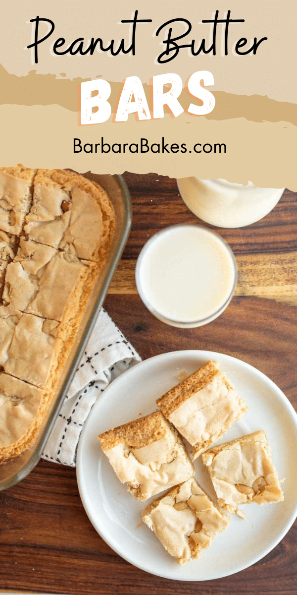 Peanut butter bars are a favorite among many, and for good reason - they're creamy, peanut buttery, and absolutely delicious. via @barbarabakes