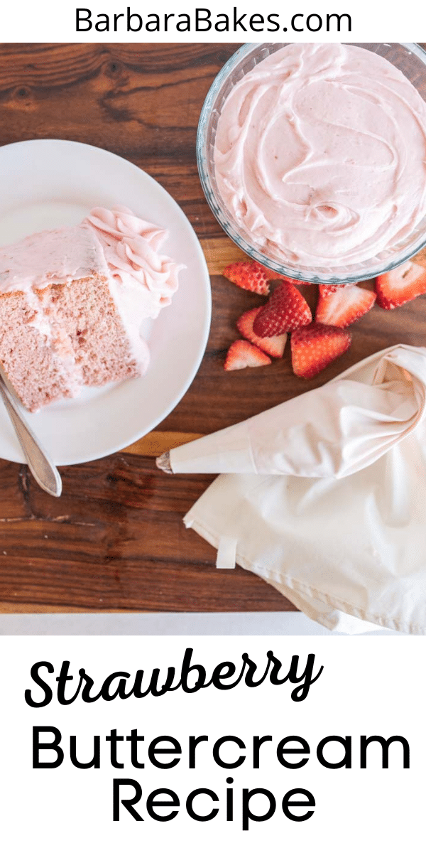 Strawberry frosting made with cream cheese and fresh or frozen strawberries adds a sweet and fruity twist on cakes, cupcakes, cookies, donuts. via @barbarabakes
