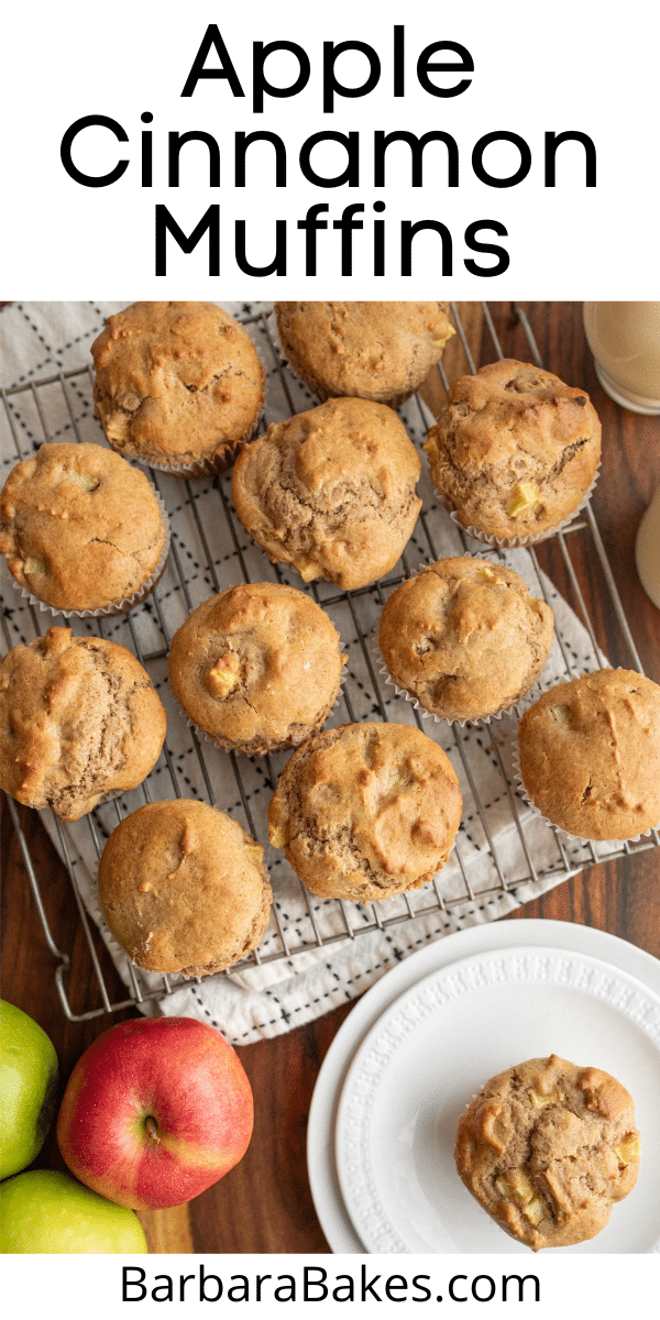 Apple cinnamon muffins are a fusion of juicy apples, warm cinnamon, and fluffy goodness that will leave you craving for more. via @barbarabakes