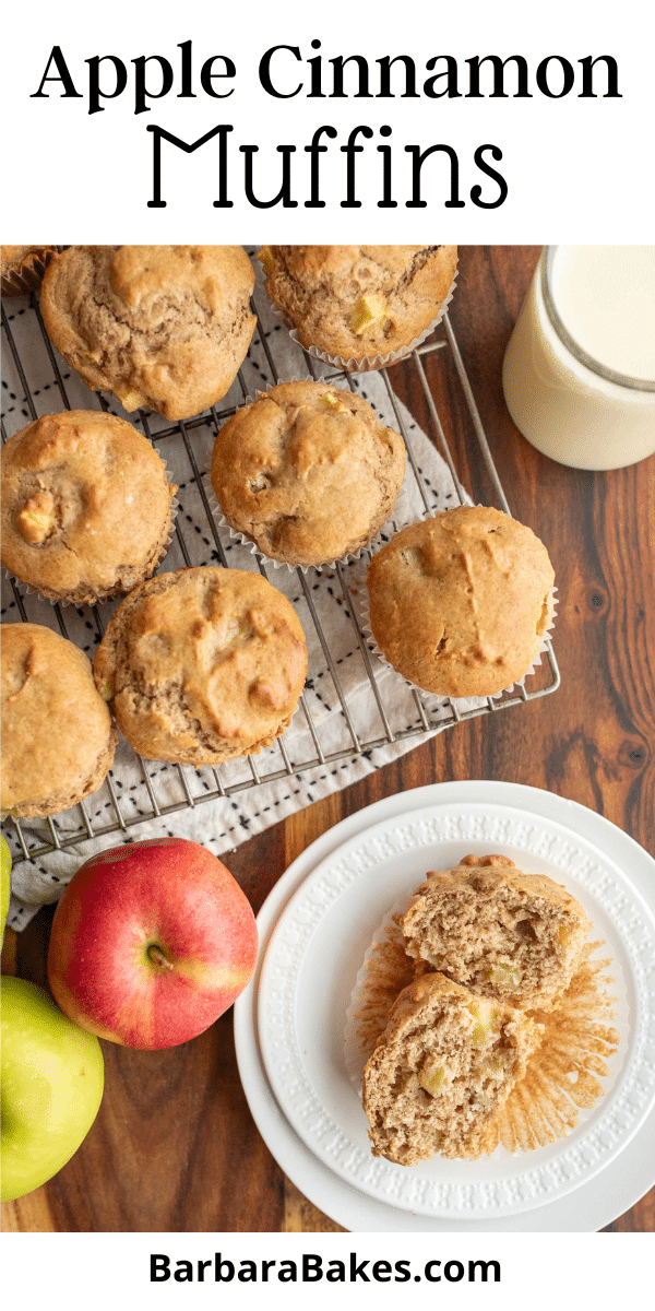 Apple cinnamon muffins are a fusion of juicy apples, warm cinnamon, and fluffy goodness that will leave you craving for more. via @barbarabakes