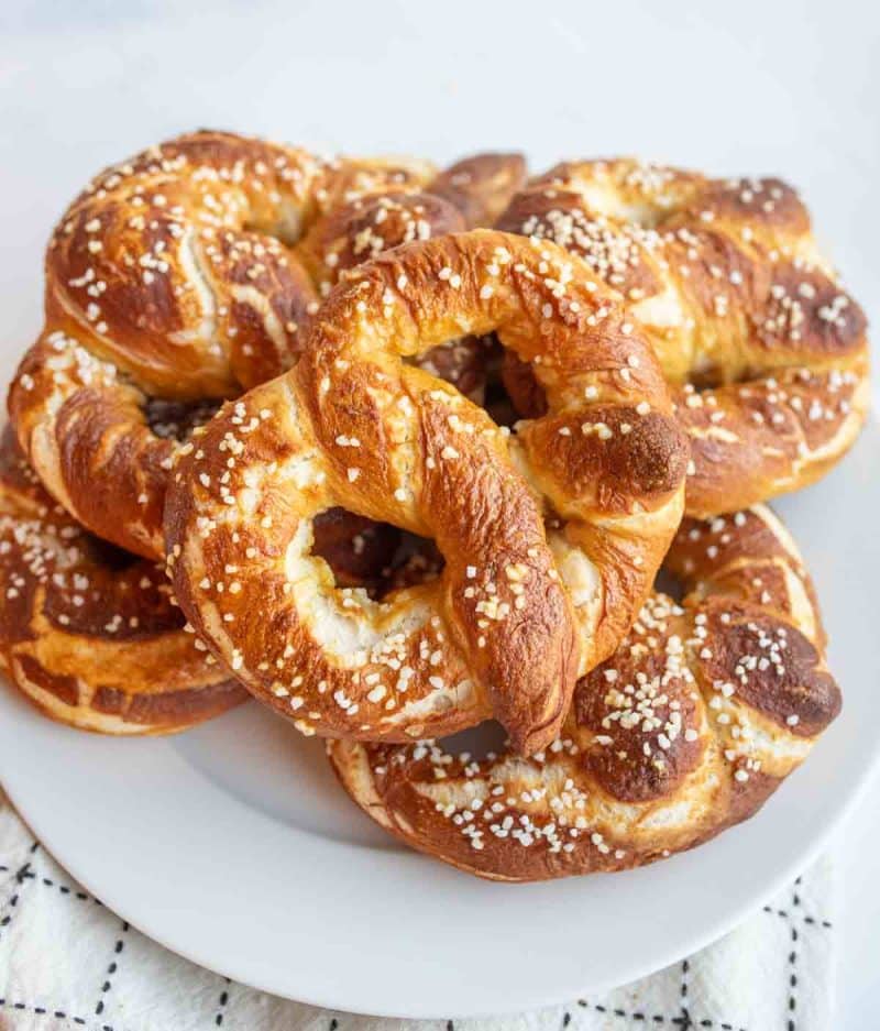 Finished homemade pretzels.