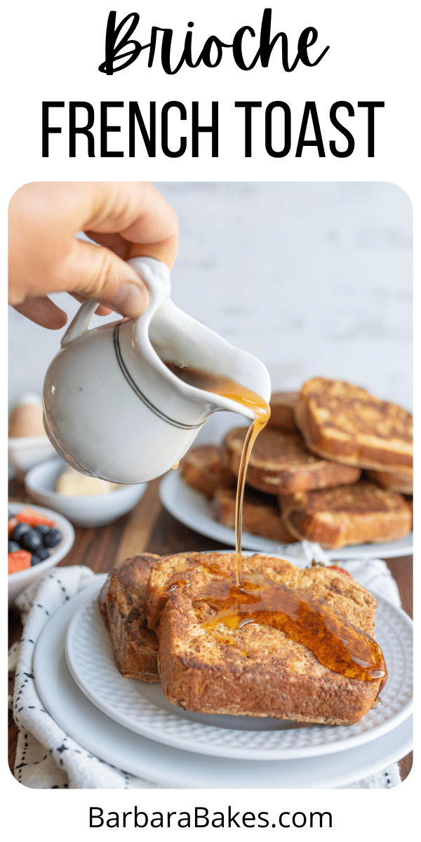 Brioche French Toast combines buttery bread soaked in sweet egg, fried golden, and topped with syrup or fruit for a decadent breakfast. via @barbarabakes