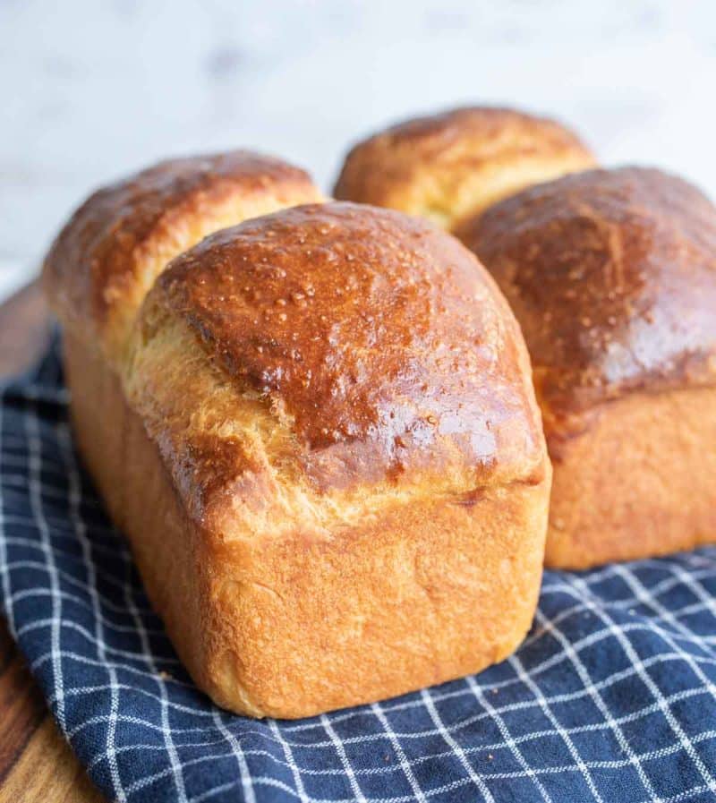 whole loafs of brioche bread