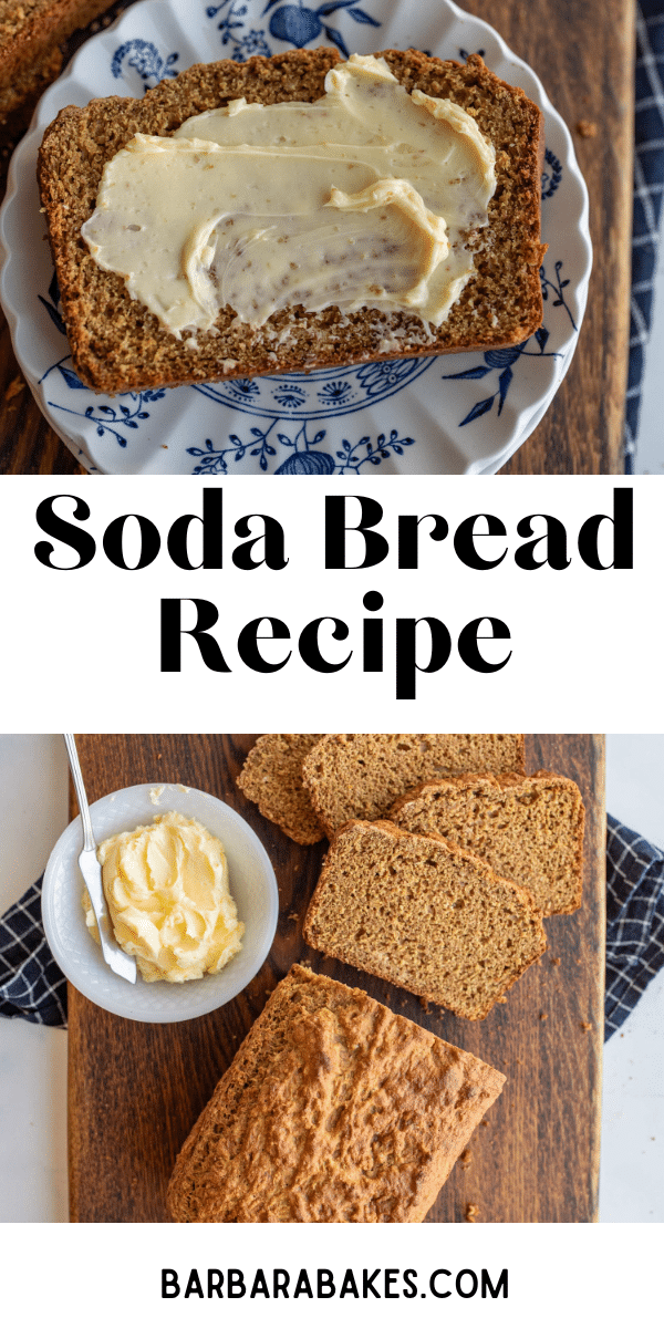 Soda bread is a quick and rustic bread, leavened with baking soda, known for its simplicity and deliciously hearty flavor. via @barbarabakes