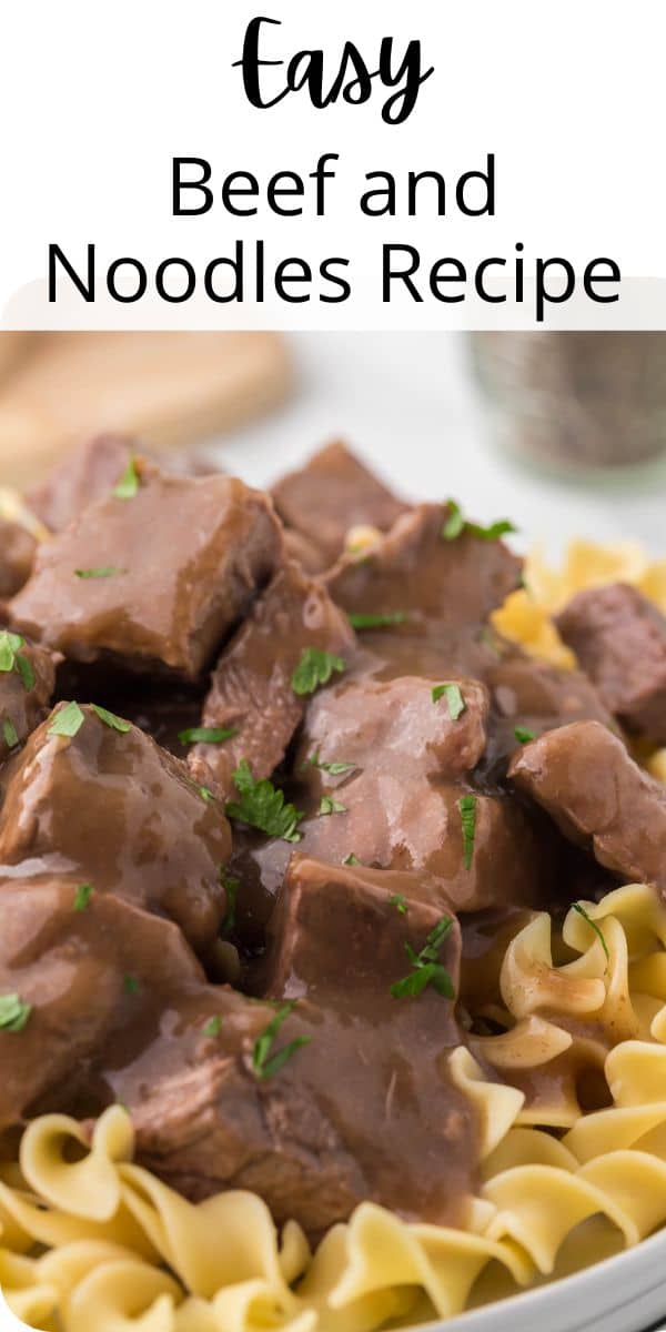 A family favorite, classic comfort food this Round Steak Beef and Noodles recipe is similar to beef bourguignon but easier to make. via @barbarabakes